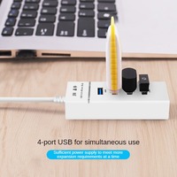Usb3.0 4 ports Hub Splitter Hub 5Gbps Hub USB haute vitesse 3 0 Port multiple pour PC Accessoires informatiques Adaptateur de station d'accueil