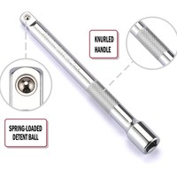 Jeu de rallonges de douilles à cliquet 9 pièces, 1/4 ", 3/8 " et 1/2 ", CR-V, finition miroir