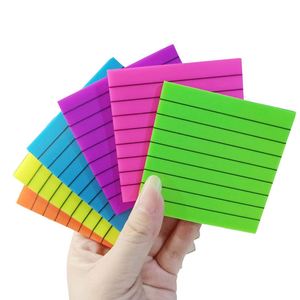 50 Sheets Colorful 3x3 Inch Lined Sticky Notes <b>Memo</b> <b>Pads</b> Removable Strong Adhesion Self-Adhesive for Offices Schools - Product Image 4