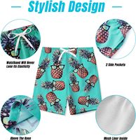 BFUSTYLE Ensemble de 2 maillots de bain pour garçons, short de plage résistant à l'eau avec doublure en maille solide, 5-14 ans