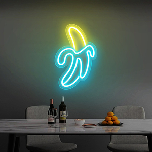 Enseignes néon LED en forme de <span class=keywords><strong>banane</strong></span>, enseignes lumineuses LED en acrylique, logo personnalisé, conception gratuite, livraison rapide, sans MOQ pour mariage, anniversaire, cadeau, maison - Product Image 1