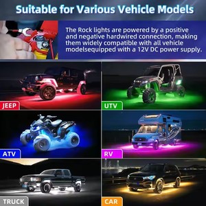 Nhà Máy Giá RGB Rock đèn phân đoạn LED Chassis đèn phanh cảnh báo hệ thống chiếu sáng không thấm nước off-road xe <span class=keywords><strong>Mod</strong></span> đèn - Product Image 5