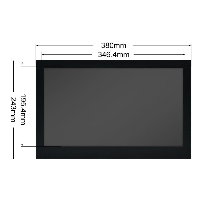 Wholesale Price 15.6 Inch Industrial Lcd Monitor with IPS 1920*1080 VGA HD-MI Cable Embedded Wall Mounted Kit Mount