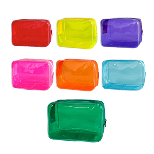<b>Jelly</b> Color Wholesale Rectangular Pvc Personal Care Storage Toiletries Custom Logo Travel Mini <b>clear</b> Makeup Bag - Product Image 1