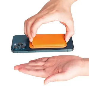 Borsa magnetica custodia per telefono custodia in pelle borsa per carta Iphone 14 13 12 Pro Max Plus Xr Xs Max Back Sticker Card Holder