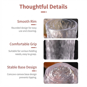 Vaso de vidrio esmerilado transparente Creativity de 10oz/12oz para bebidas, café helado, vino, leche, té, jugo, <span class=keywords><strong>cerveza</strong></span>. - Product Image 6