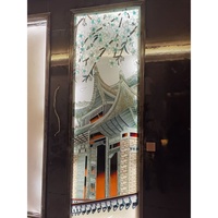 Blumenstrauß Kunstglas-Panel Farbenfrohe Laminierte Dekorative Platte für Schlafzimmer Tür Fenster Möbel Heimdekoration