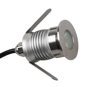 Mini 1W 3W al aire libre empotrado impermeable IP67 RGB LED enterrado cubierta de tierra IP68 Luz de jardín subterráneo