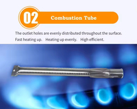 Pemanggang Gas Stainless Steel Tanpa Asap untuk Luar Ruangan, Meja Panggang Gas Lengkap untuk Barbekyu di Halaman Belakang