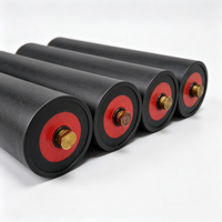 Rouleaux de convoyeur en acier au carbone résistant aux chocs et à l'usure, pour usage industriel, résistants au feu et à l'huile, norme ISO