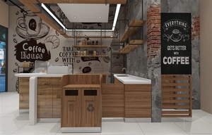 Aménagement intérieur personnalisé de haute qualité pour café moderne, conception de comptoir de kiosque de restauration rapide pour centre commercial et hôtel - Product Image 6