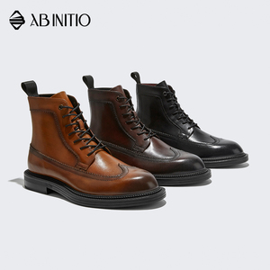 Botas de cuero hechas a mano para hombre, calzado Formal de cuero - Product Image 6