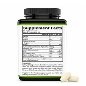 Wholesale Adult 6000mg Anti-Aging Hydrolyzed Collagen Multi-Vitamin Dietary Supplement <b>Tablets</b> Immune Support Antioxidant - Product Image 4