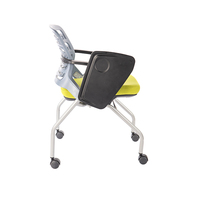 Chaise de conférence pliante au design contemporain pour étudiants avec support pour ordinateur portable Chaise de bureau et bloc-notes de formation pour l'école