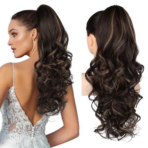 ผมต่อหางม้าสำหรับผู้หญิงมาใหม่24 "แฮร์พีซผมลอนแบบลอนธรรมชาติหางม้าทนความร้อน - Product Image 1