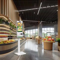 Afficheur numérique de commande en libre-service de 23,8 pouces avec SDK, écran tactile capacitif 10 points pour les cafés, les restaurants de restauration rapide