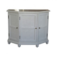 Buffet de cuisine rustique en bois massif de style français antique SG348, 3 portes, meubles de maison