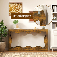 Console moderne en bois massif pour hôtel et maison, pour salon, chambre ou appartement, table élégante en bois pour entrées