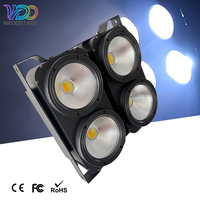 WEDOSTAGE 4x100W 2-en-1 WW/CW Lumières Blinder LED COB à Matrice 4 Yeux DMX512 AC90V-245V Activées par le Son pour Scène DJ IP20