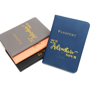 Logo personalizzato RFID protetto antifurto moda pelle PU copertina del passaporto del bagaglio etichetta della <span class=keywords><strong>valigia</strong></span> porta passaporto del portafoglio di viaggio - Product Image 2