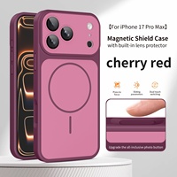 Coque de téléphone magnétique mate dépolie couleur originale pour iPhone 18 17 16 15 Pro Max, antichoc avec protection d'objectif