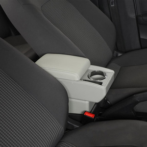 Vtear Bracciolo Anteriore in ABS con Porta USB e Portabicchieri, Vano Portaoggetti Interno per <span class=keywords><strong>Skoda</strong></span> <span class=keywords><strong>Rapid</strong></span> 2013-2018, <span class=keywords><strong>Accessori</strong></span> Auto - Product Image 5