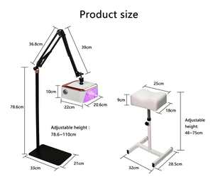 Soporte Ajustable de Plástico de Doble Cara para Lámpara UV de Uñas, 48W, Recargable, Luz de Curado de Esmalte en Gel, Reposapiés para Pedicura - Product Image 2