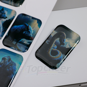 Nhà Sản Xuất Bán Buôn In Tự Thiết Kế Logo Công Ty Thương Hiệu Tên 3D Dome Epoxy Nhựa Dán Cho DIY - Product Image 5