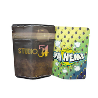 3.5 refermable 1 gramme 4g impression personnalisée refermable anti-odeur emballage debout 3.5g/7g/1oz/1lb sac mylar avec fermeture éclair