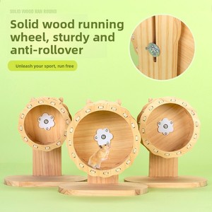 Rueda de Ejercicio de Madera para Hámster, Silenciosa, de Madera Natural, <span class=keywords><strong>Juguete</strong></span> para Mascotas Pequeñas, Chinchilla, Conejillo de Indias, Gerbil - Product Image 4