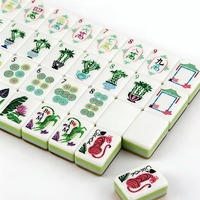 Jeu de tuiles de Mahjong moderne pour 4 joueurs, style américain, 160 tuiles, 1,2 pouce, coffret complet