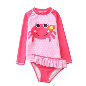 Maillot de bain deux pièces pour filles, haut sans manches et short, motif flamant rose, vêtements de plage ananas, pour enfants, 2021 - Product Image 3