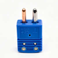 Connecteur mâle de type T pour thermocouple standard bleu, coupleur de borne 0 ℃ ~180 ℃   Dispositif IP20 pour entrepôt de chaîne du froid