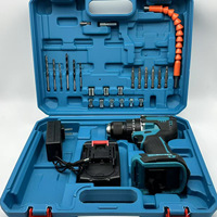 Perceuse électrique sans fil professionnelle industrielle portable 21V Li-Ion 10mm avec moteur sans balais, vitesse variable et mandrin auto-serrant OEM