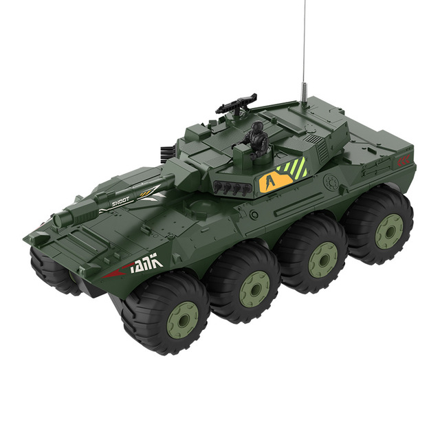 Y1802 1/32 8WD 2.4G RC Amphibious Tank Metal Construction Wi-Fi 360 Rotation Waterproof Design Ready-to-Go for Land Water Play
