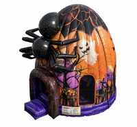 Château gonflable commercial d'Halloween en forme d'araignée, maison hantée, trampoline pour enfants pour événements festifs