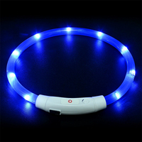 Collier lumineux pour chat, rechargeable par USB, en silicone, lumineux, LED, étanche, accessoires de sécurité nocturne