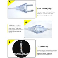 Guirlande lumineuse LED colorée en PVC, rideau lumineux, télécommande USB, alimentation par batterie, IP44, lumière décorative de jardin, cascade lumineuse, mariage