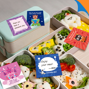 Cross-border Q&amp;A Cartoon English Encouragement Card for Children 3-6 Years Multicolor Paper Writable <strong>Lunch</strong> Card - Product Image 4