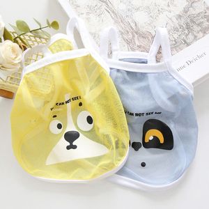 Camisola de malla transpirable con estampado de cachorros amarillos para mujer, chaleco de verano, ropa informal ligera - Product Image 2