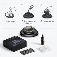 Diffuseur d'air solaire rotatif pour voiture BOOLA V60 UFO 3-en-1, à fixer sur le siège, élimination des odeurs et du formaldéhyde, parfum personnalisé