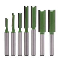 Pacha Tool Straight Grooves Shank Four Flutes Router Bits Wood Milling Cutter Shank Woodworking Router Bit