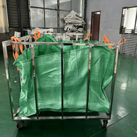 YOUGUAN Sac tubulaire géant en PP personnalisé de 2,0 tonnes pour la collecte des déchets, l'aménagement paysager et les jardins, fond plat 5:1