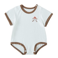 Barboteuse d'été en Lyocell pour bébé, à manches courtes, motif dessin animé, respirante et extensible, pour nouveau-nés garçons et filles, combinaison décontractée pour bébé, effet rafraîchissant
