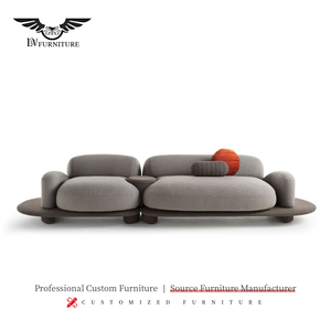 Divano Componibile Moderno di <span class=keywords><strong>Design</strong></span> Lussuoso Minimalista Creativo Personalizzabile in Tessuto Set Modulare Arredamento per Soggiorno di Villa - Product Image 1