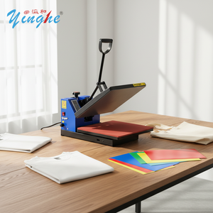 Machine de transfert de chaleur manuelle à contrôle de température de précision pour la personnalisation du coton, du polyester et du toile dans les petits studios - Product Image 1