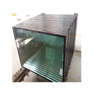 Safety sound proof tempered toughened insulated building 4mm+12A+4mm low e double glazing glazed building glass manufacturer