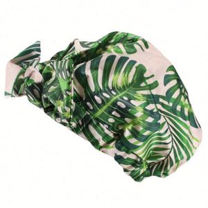 New Arrival Waterproof Shower Cap Bow <b>Tie</b> Round Hat for Casual Use Daily Fashion Women Bonnets - Product Image 3