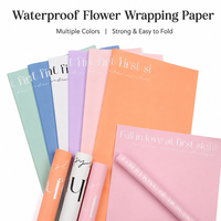 Papier d'emballage pour fleuriste de haute qualité, simple et élégant, imperméable, respirant, pour emballer des bouquets de fleurs DIY