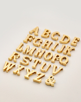 26 accessoires de sac de bricolage faits à la main lettres anglaises matériel perforé boucle en cuir et métal pour fins décoratives taille pertinente